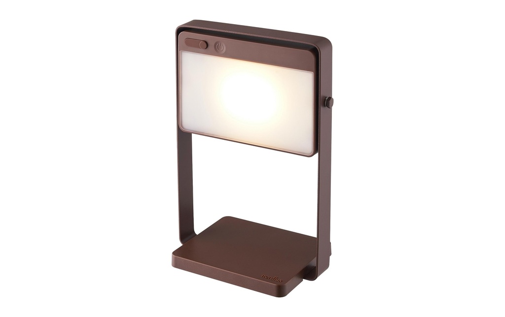 Nordlux Lampe à batterie Saulio Solar 3.5W, LED, IP44, brun