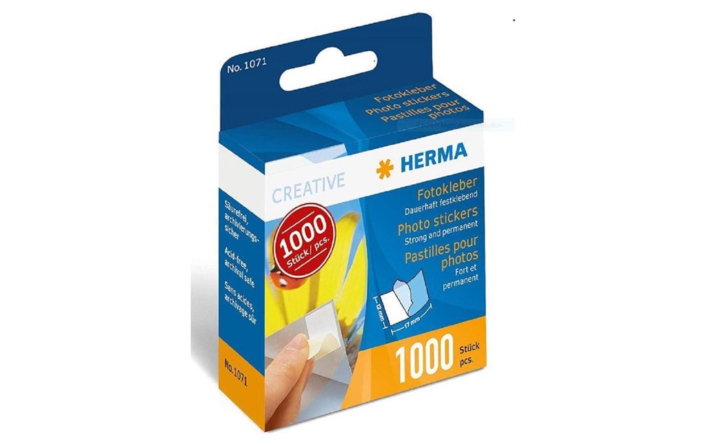 HERMA Colle-photo 12x17mm 1000pcs (1000 pces)