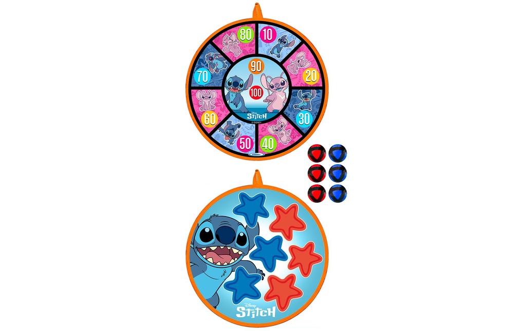 Stitch Disque à lancer velcro avec balles 36 cm