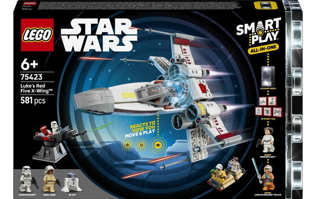 LEGO® Star Wars SMART Play: le X-Wing Red Five de Luke 75423 interactif
