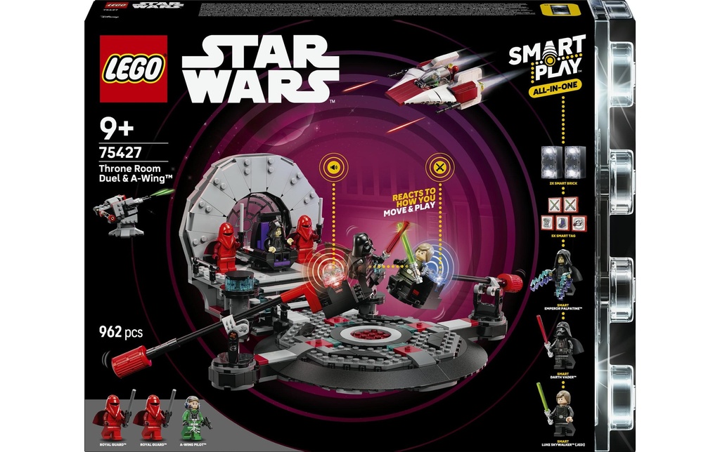 LEGO® Star Wars SMART Play: duel dans la salle du trône et chasseur A-Wing 75427