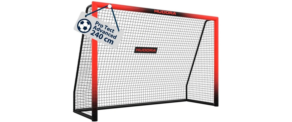 Hudora But de football Pro Tect 240 Advanced noir/rouge