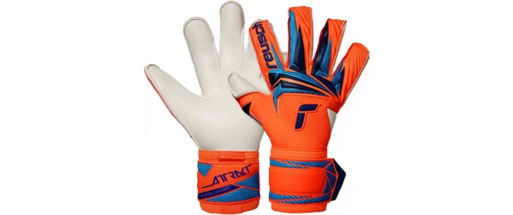 reusch Attrakt Gold X Evolution Taille: 8, Shocking Orange/Bleu