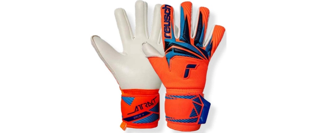 reusch Attrakt Gold X NC Junior Taille: 6, Shocking Orange/Bleu
