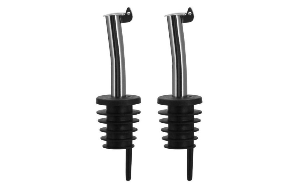 Westmark Bec verseur à vin Inox Eco-Pour Set de 2 pièces, Noir