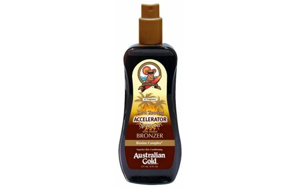 Australian Gold Dark Tanning Accelerator Spray Gel avec bronzer 237 ml 237 ml