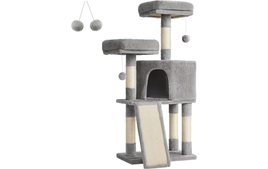 Feandrea Arbre à chat gris clair 50 x 35 x 115 cm