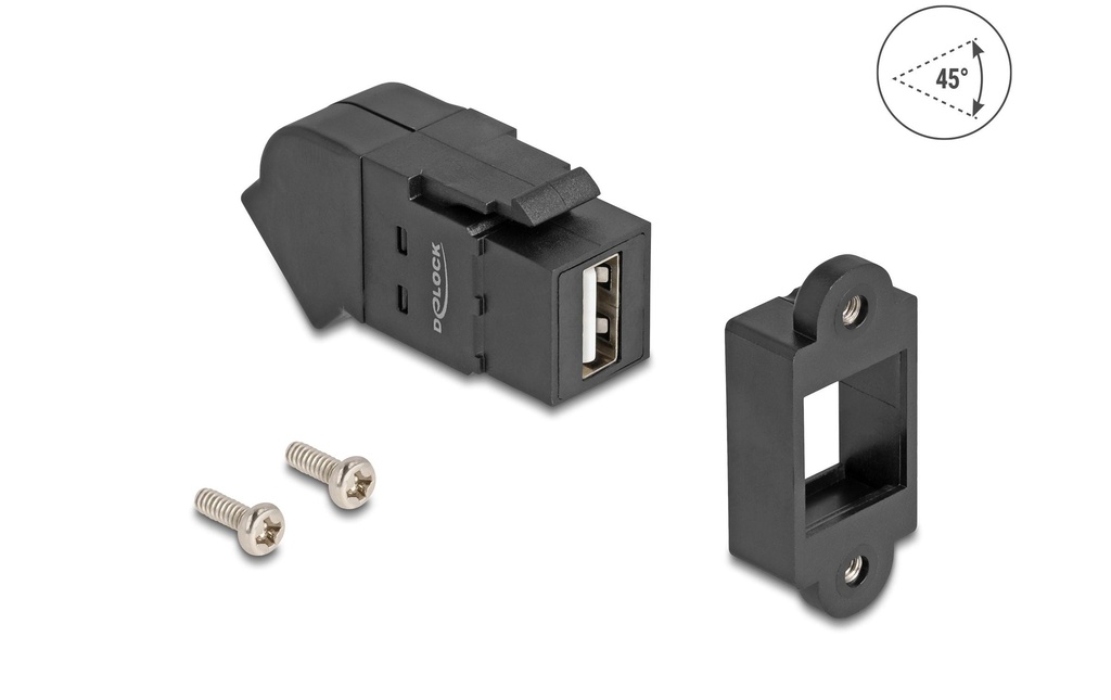 Delock Module Keystone USB 2.0 type A femelle encastré vers type A femelle 45