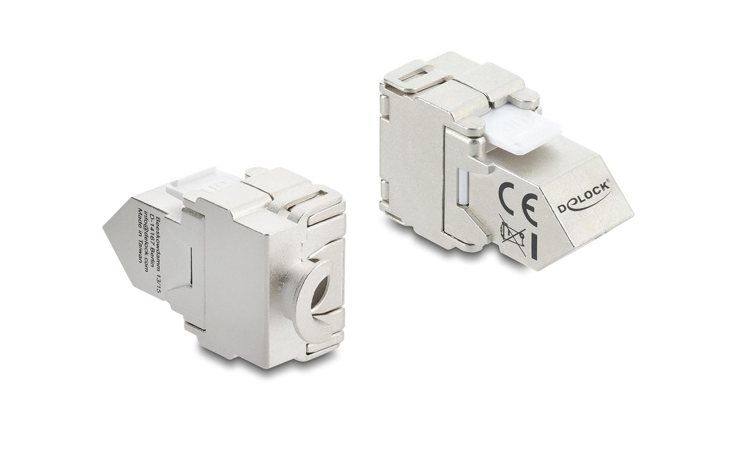 Delock Module Keystone RJ45 femelle vers LSA Cat.6A 45 coudé