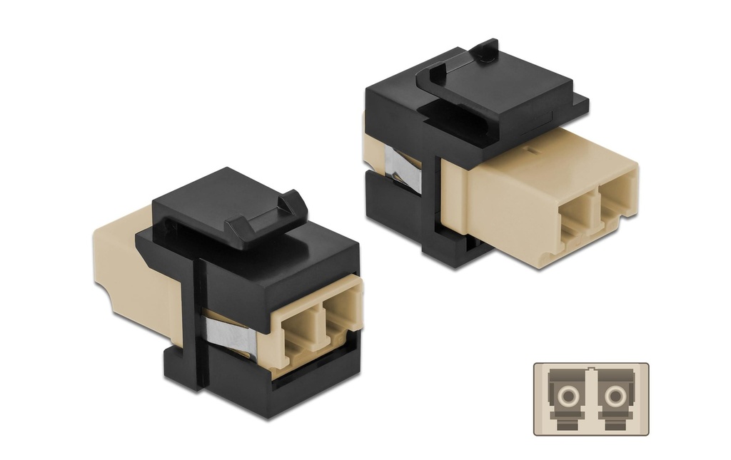 Delock Module Keystone LC duplex femelle à LC duplex femelle