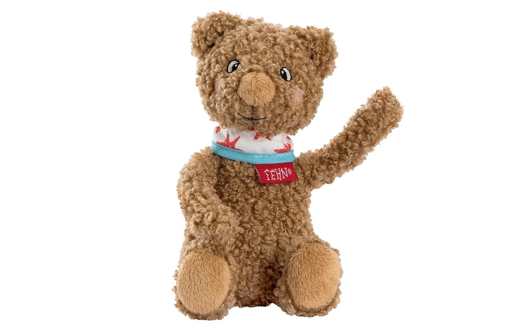 fehn Animal en peluche Bean Bag ours Peluche / velours, brun, 16 cm