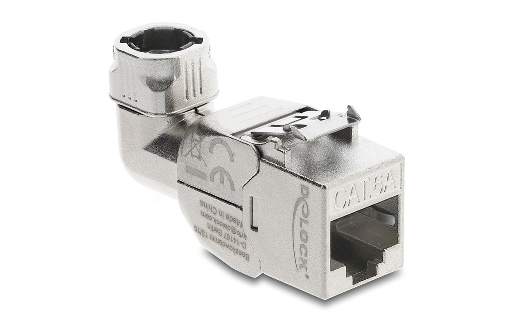 Delock Module Keystone RJ45 femelle vers LSA Cat.6A 90 blindé