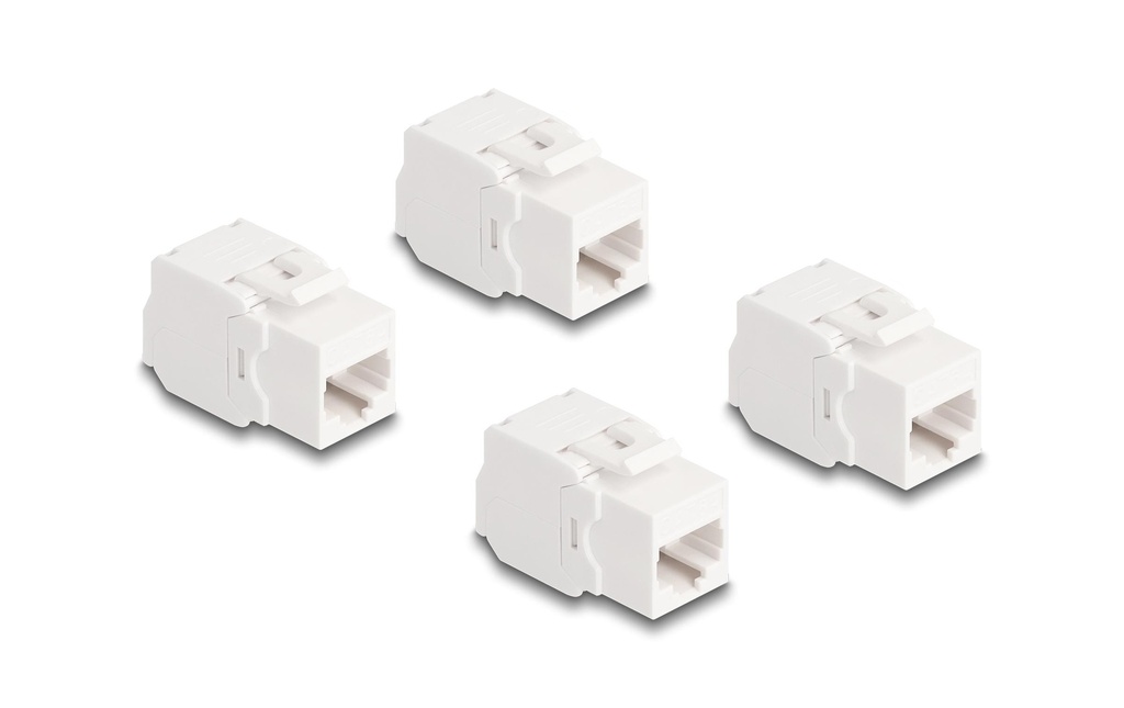 Delock Module Keystone Barrette LSA pour prise RJ45 Cat.6A UTP 4 pièces