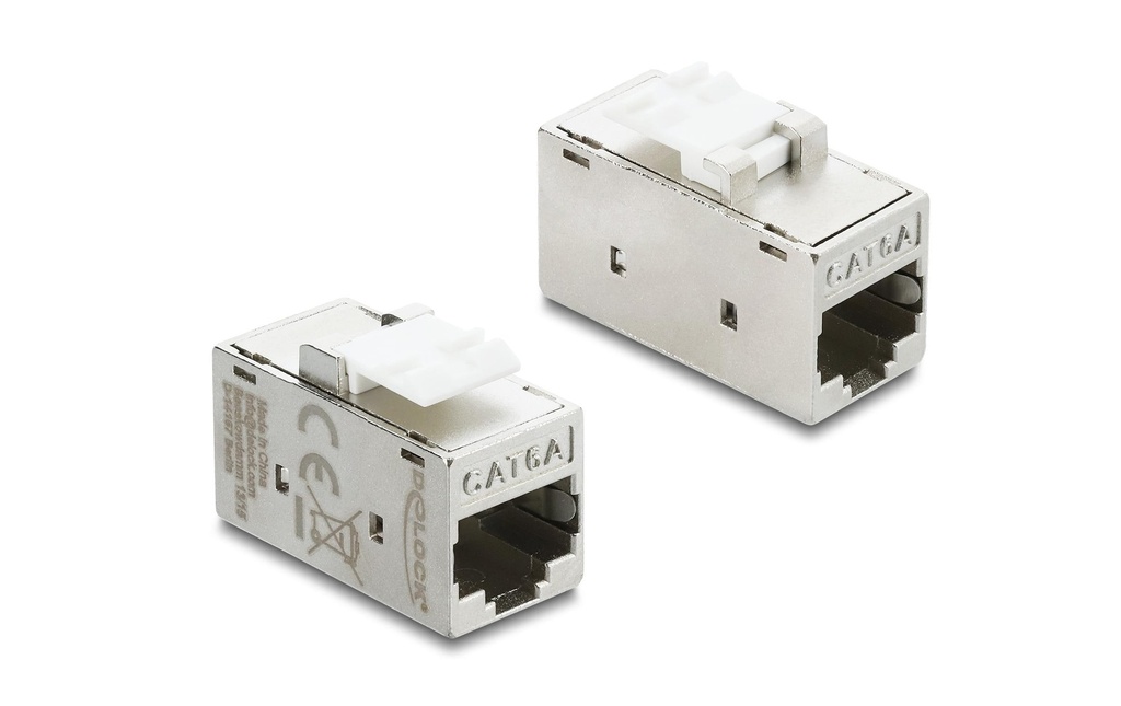 Delock Module Keystone Coupleur RJ45 femelle à femelle Cat.6A métal