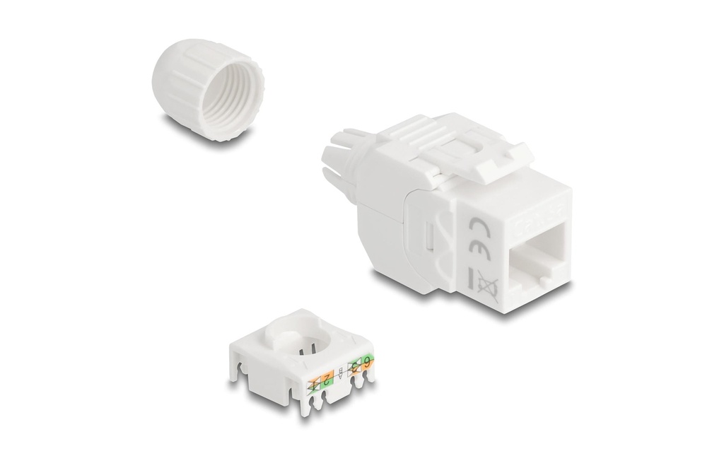 Delock Module Keystone RJ45 femelle vers LSA Cat.6A UTP 180