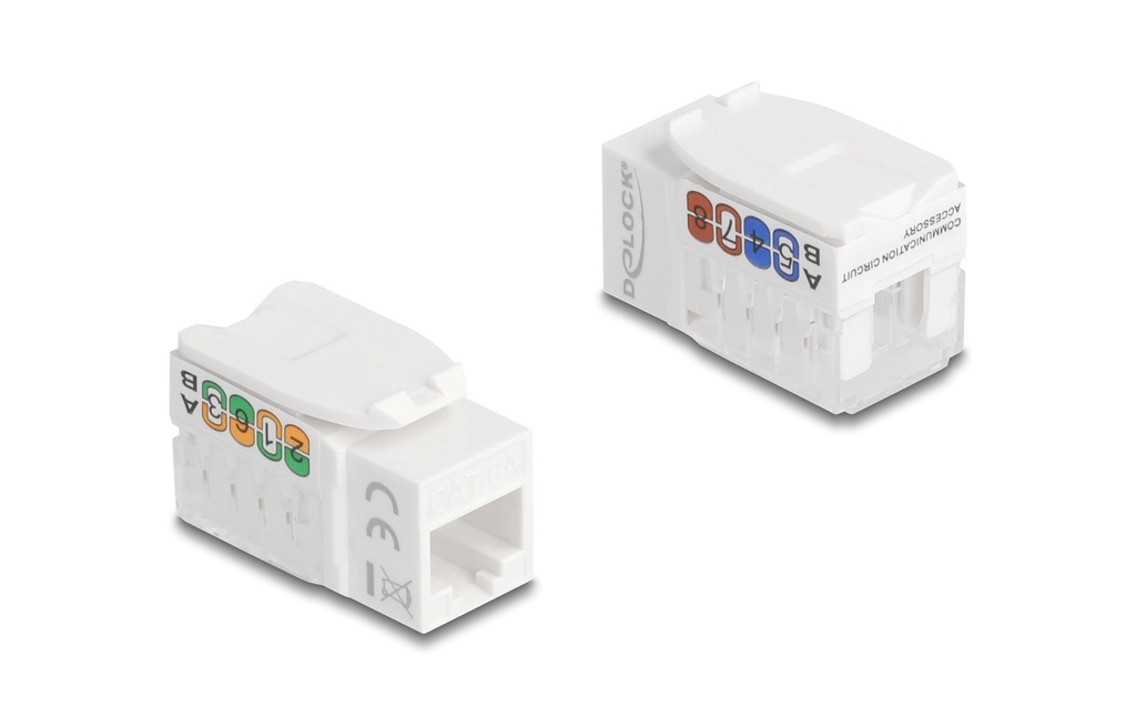 Delock Module Keystone RJ45 femelle vers LSA Cat.6A UTP 90