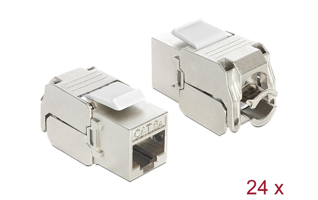 Delock Module Keystone RJ45 femelle vers LSA Cat.6A STP 24 pièces