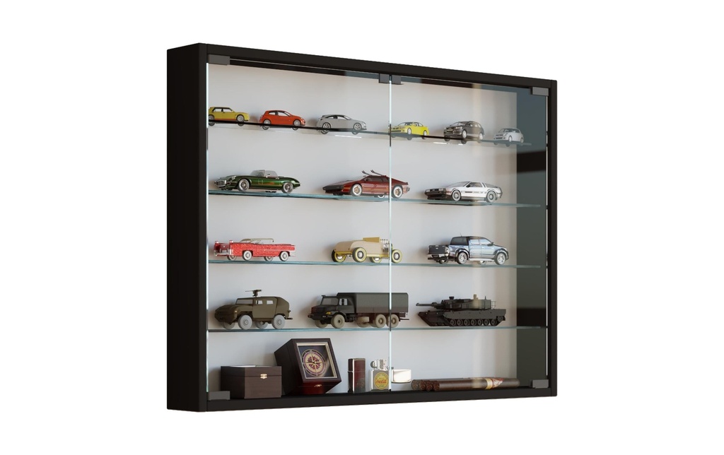VCM Vitrine Mandosa L 80 x 60 cm, noir