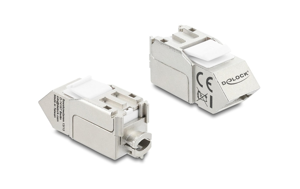 Delock Module Keystone RJ45 femelle vers LSA Cat.6A 45 coudé