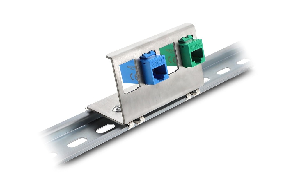 Delock Supports de rail Keystone métal 4 ports