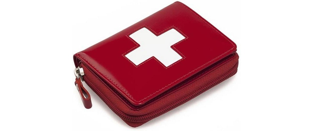 creanorm Portefeuille Cuir véritable, rouge