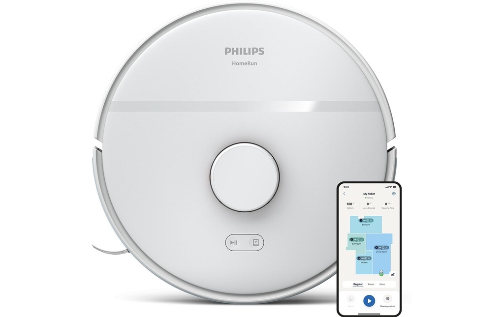Philips Robot d’aspiration et d’essuyage HomeRun Blanc