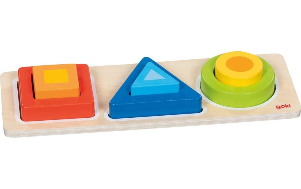 Goki Planche de tri des formes Geo Blocks 28 x 10 x 3.5 cm