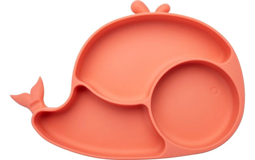 Fackelmann Assiette pour enfant MiniCooking Wal, silicone, rose