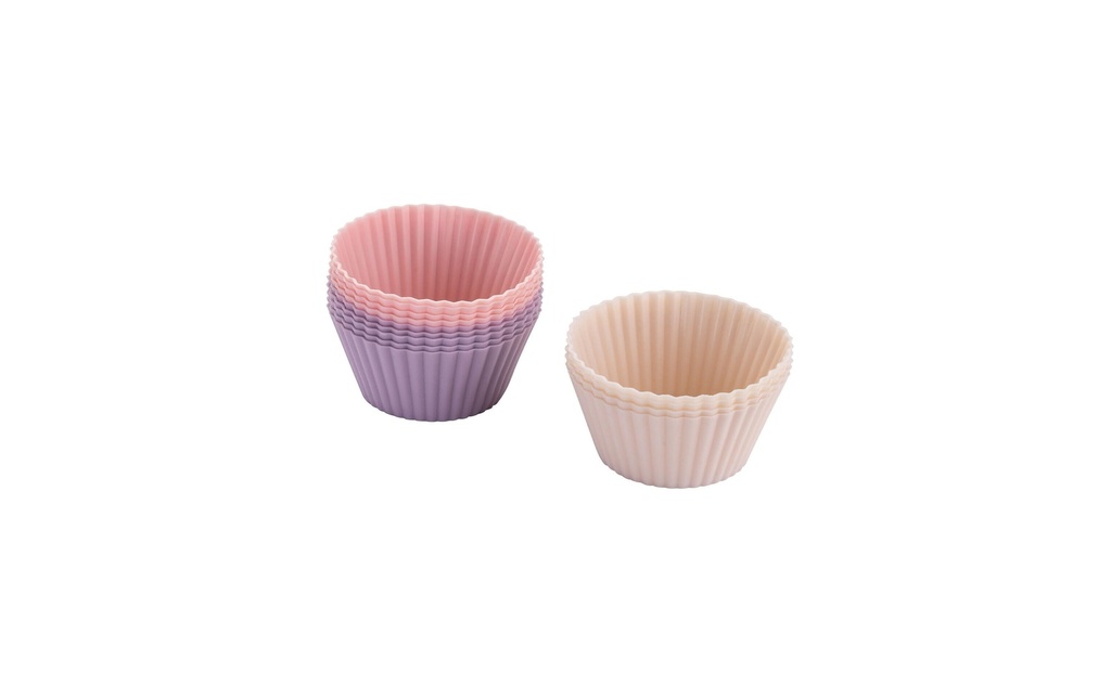 Fackelmann Mini moule à muffins 7 x 6 cm, silicone, lot de 12