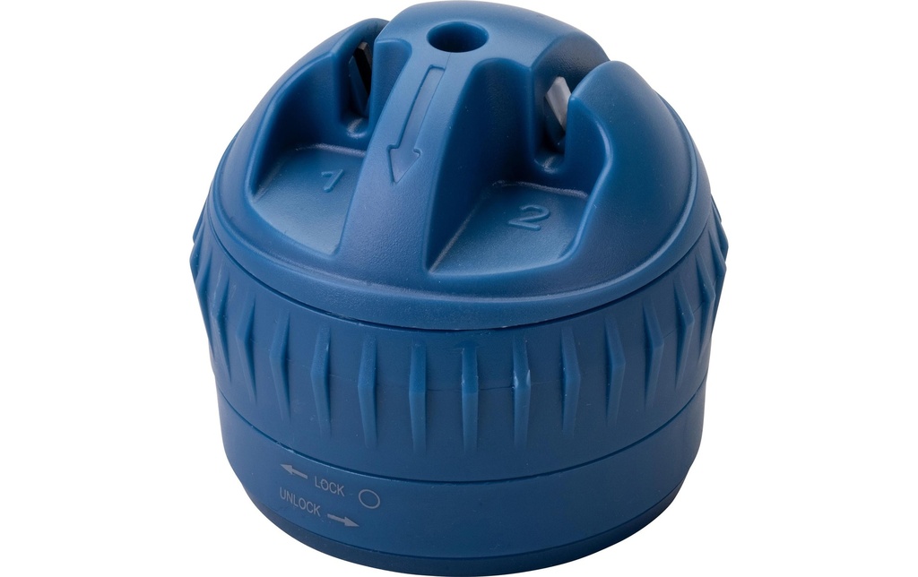 Fackelmann Aiguiseur à couteaux Essential, Plastique, bleu foncé, 6.5 cm