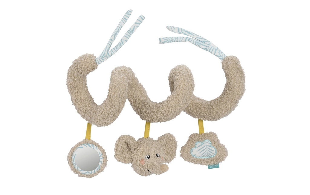 fehn Spirale d'activités Eléphant, peluche, gris