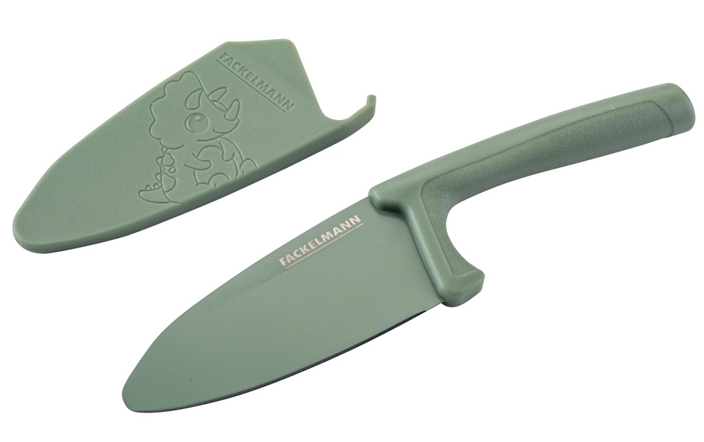 Fackelmann Couteaux de cuisine pour enfants MiniCooking Dino, Vert de gris