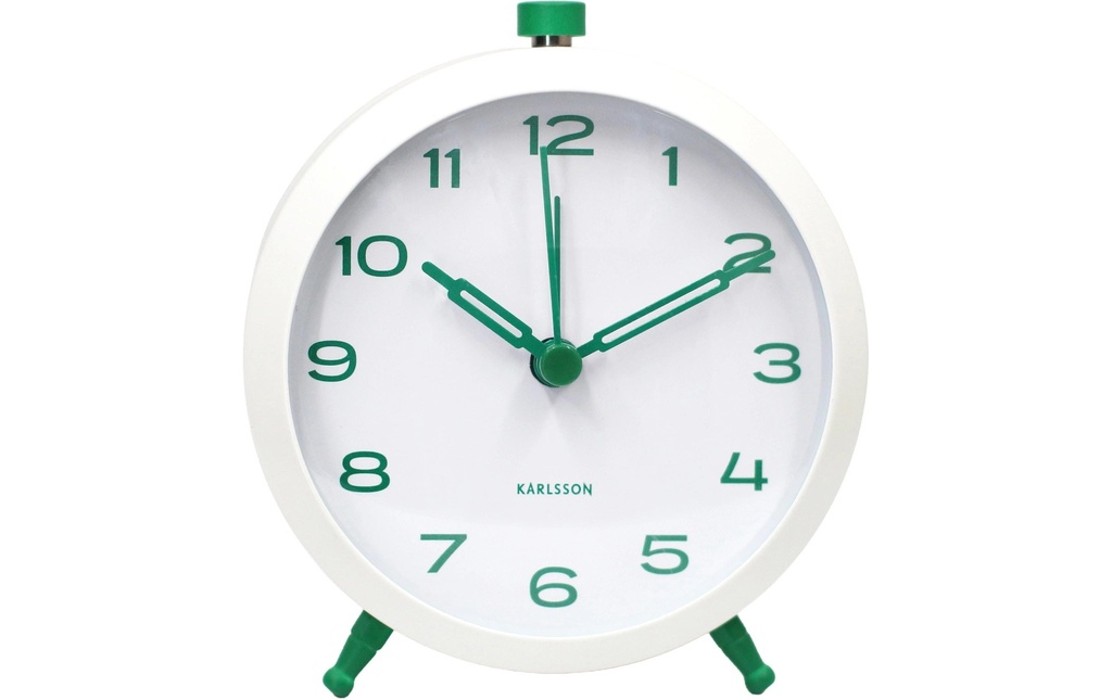 KARLSSON Bouton d'alarme Retro Blanc avec vert rétro