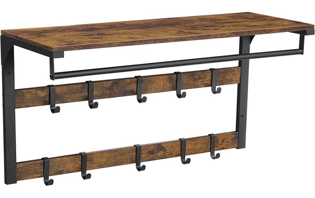 VASAGLE Vestiaire de style industriel avec étagère 80 x 30 x 45 cm