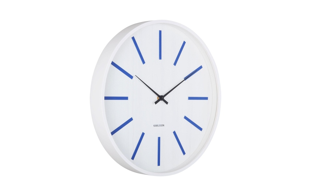 KARLSSON Horloge murale Arruga Retro 40 cm, blanc/bleu cobalt