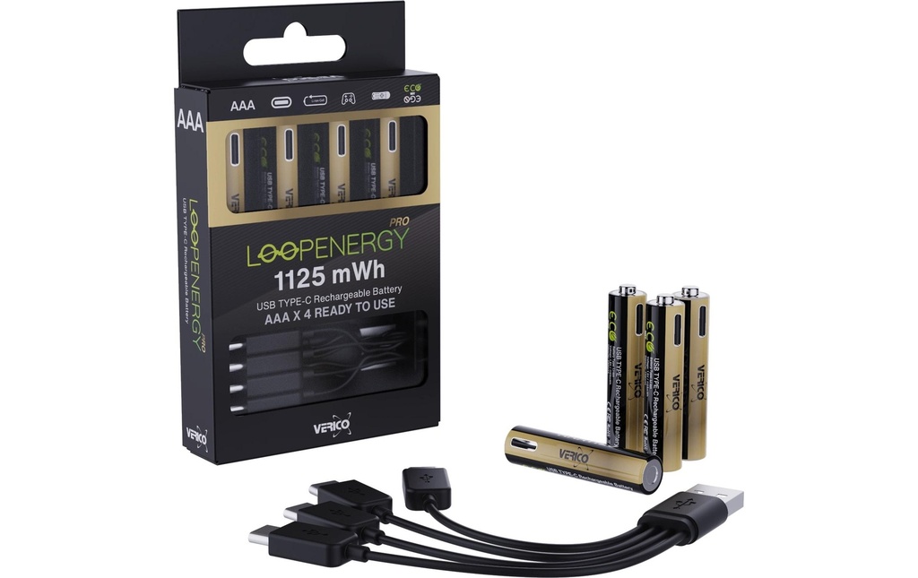 Verico Batterie LoopEnergy Pro 750 mAh, 4 Pièce/s