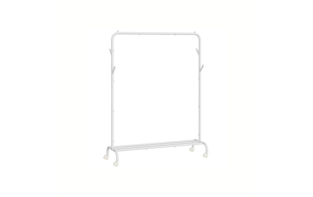 Songmics Porte-manteaux avec roulettes Blanc