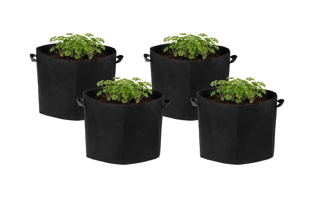 STRUCT Set de 4 sacs à plantes, feutre, 35 x 35 x 30 cm