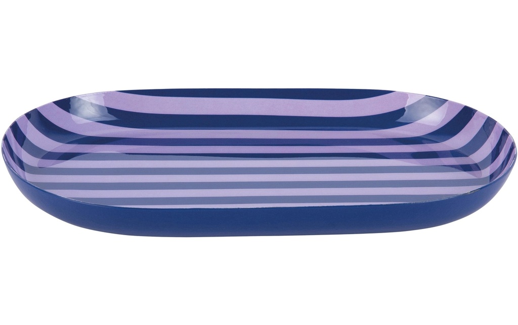 present time Plateau de service Animado Oval Small, Cobalt blue / Soft purple