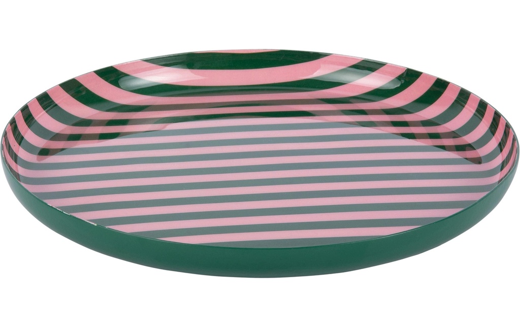 present time Assiette non décorative Animado Medium, Retro green / Soft pink