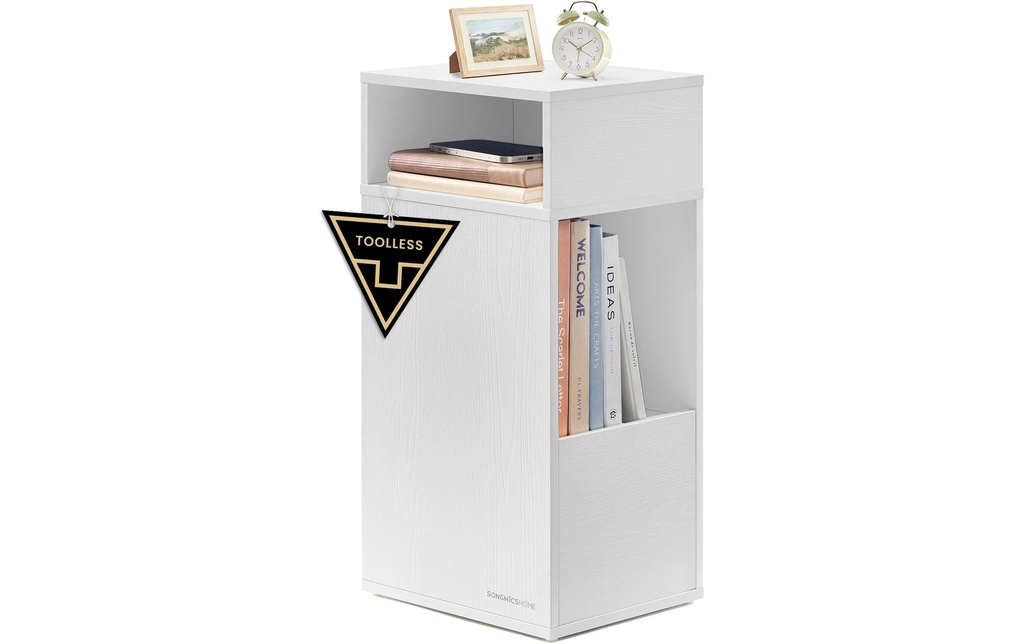 Songmics Table de nuit 25 x 59.4 cm, Blanc