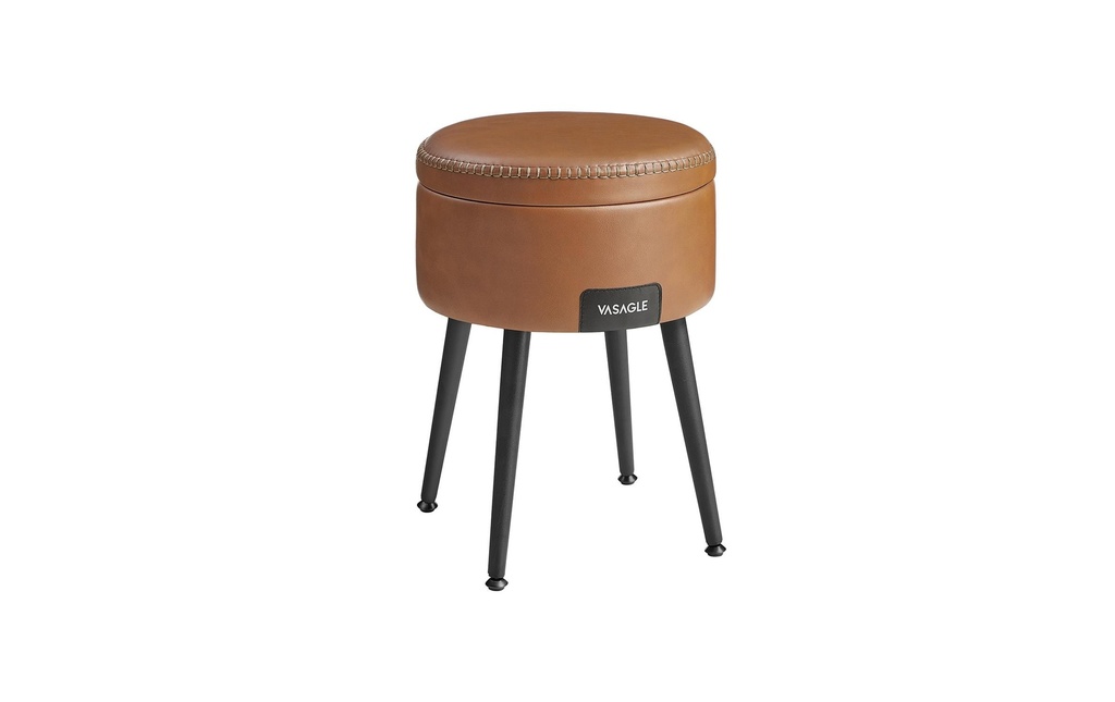 VASAGLE Tabouret avec espace de rangement Contre-plaqué, Brun