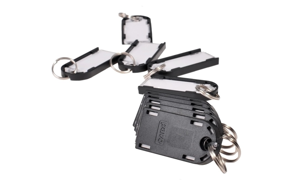 Pavo Porte-clés Noir, 10 pcs. magnétique