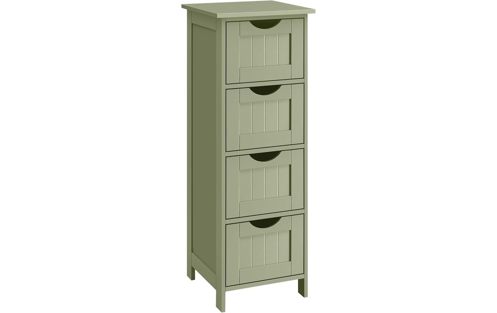 VASAGLE Commode style maison de campagne 30 x 82 cm, Vert