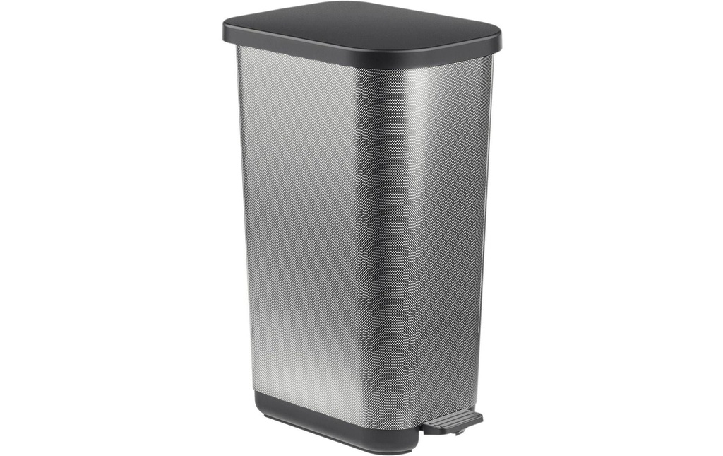 Rotho Poubelle à pédale Poubelle à pédale 35 l Orbe 55 l, Argenté
