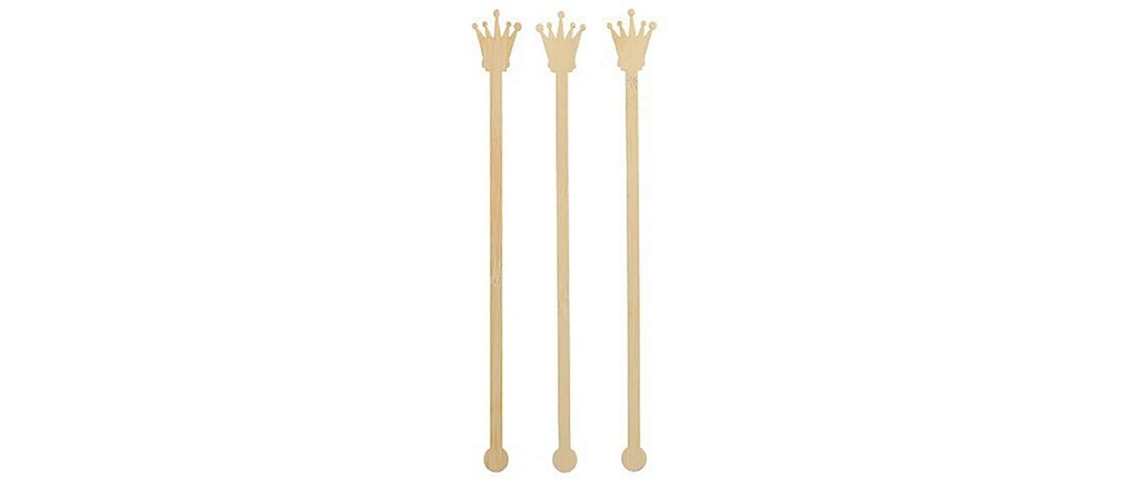 Papstar Agitateur de cocktail jetable CROWN PURE 100 Pièce/s Brun