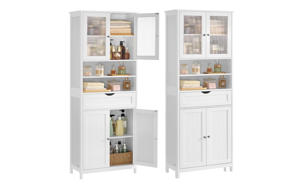 VASAGLE Commode style maison de campagne 30 x 170 cm, Blanc