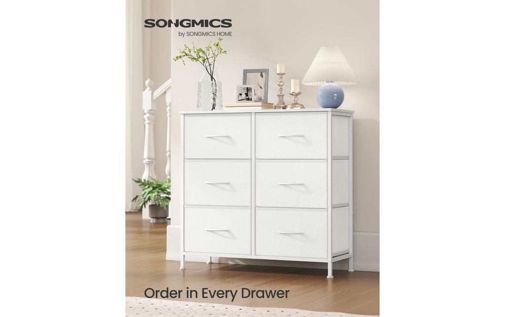 Songmics Commode 73.7 x 76.7 cm, Blanc