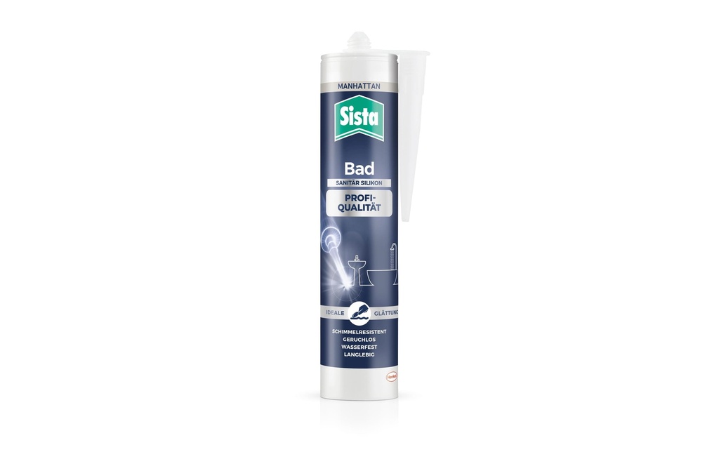 Sista Mastic Bain Qualité professionnelle silicone Manhattan, 280 ml