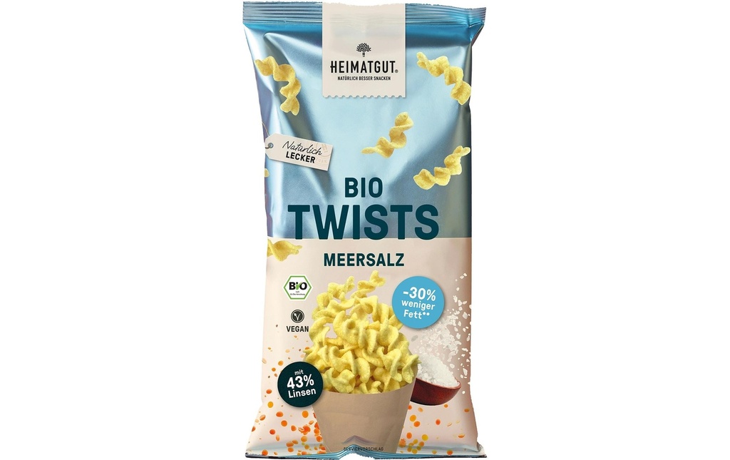 Heimatgut Chips Twists Sel de mer  75 g
